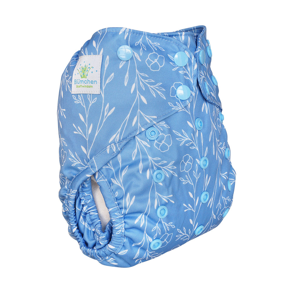 Blümchen 2in1 OneSize ECO Shell Druckknopf FLORAL (3-16kg) - recycled Polyester