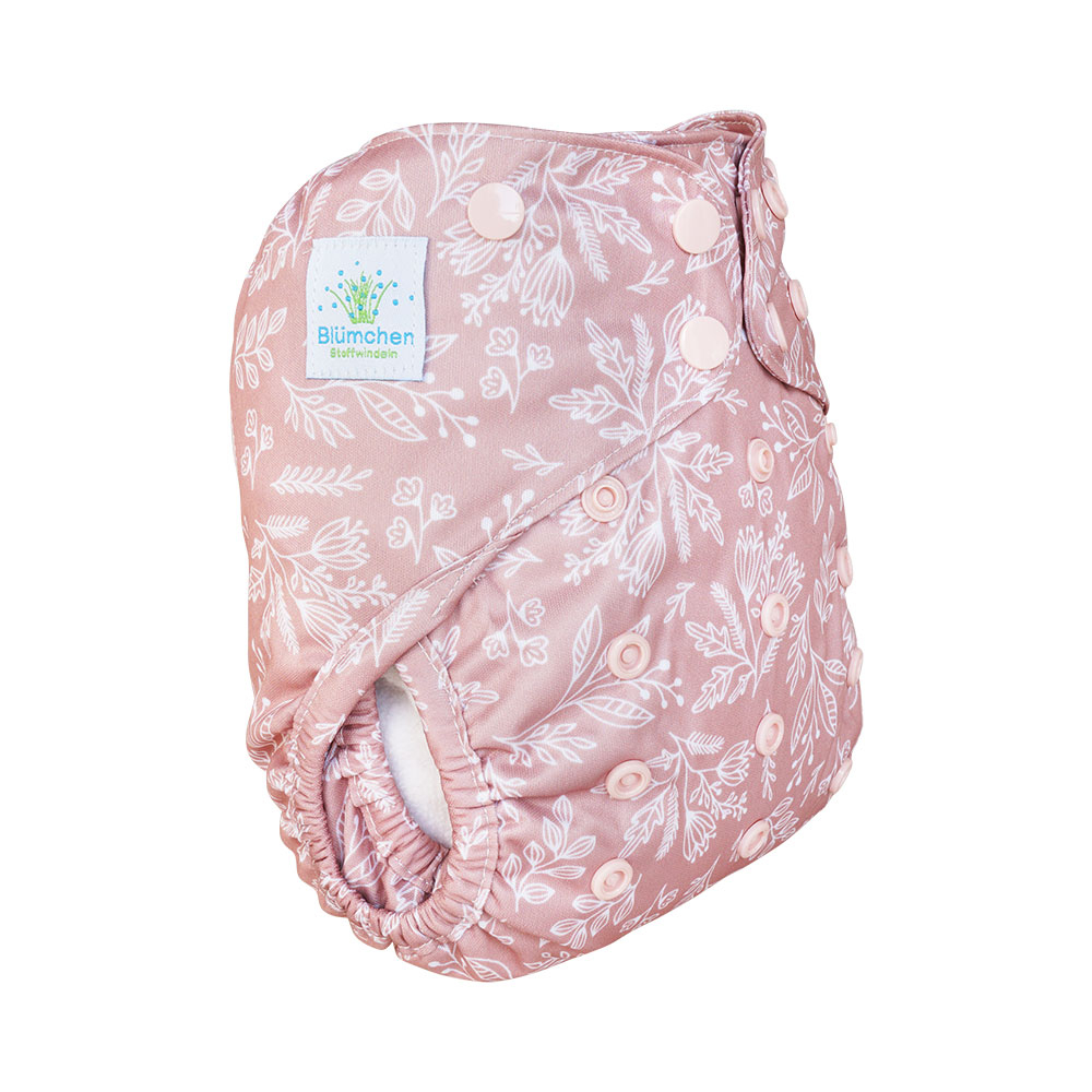 Blümchen 2in1 OneSize ECO Shell Druckknopf FLORAL (3-16kg) - recycled Polyester