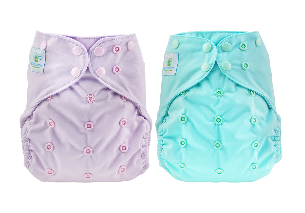 Blümchen OneSize Druckknopf Überhose (3,5-16kg) Pastellfarben