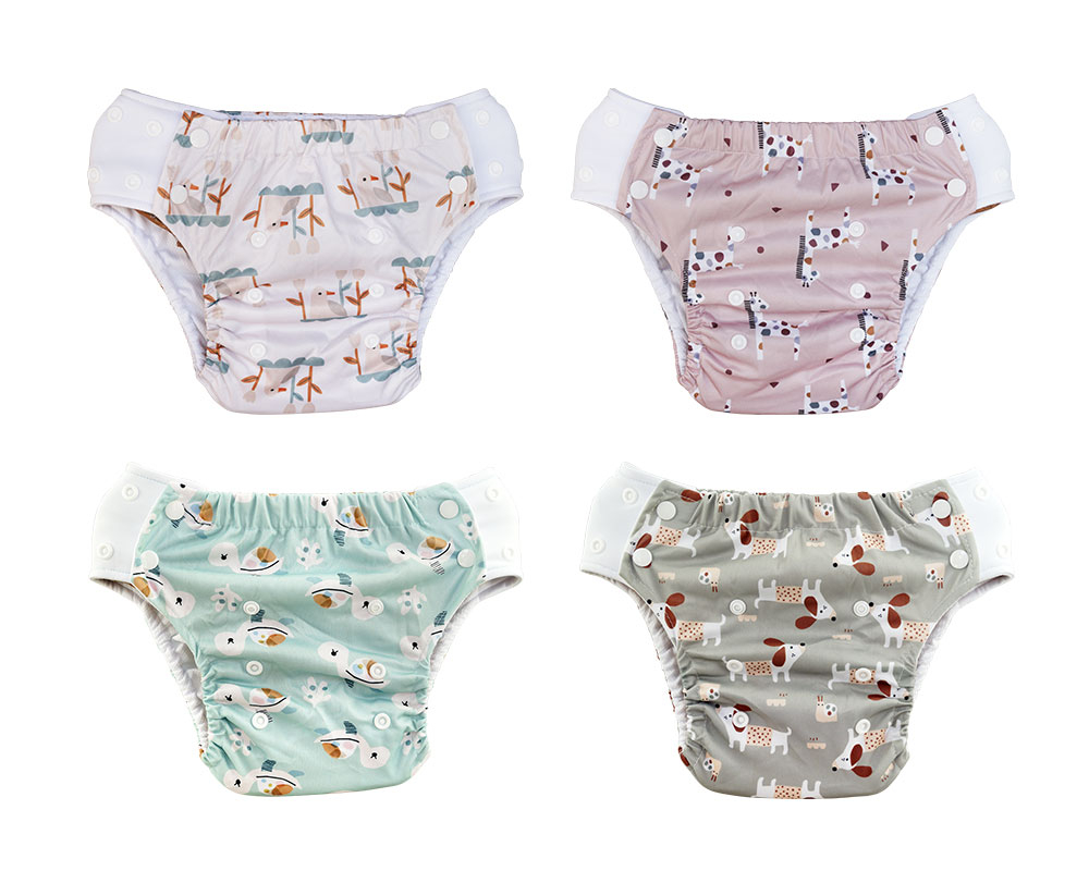 Blümchen Pull-up Pant Cozy Designs (5-15kg) - Schwimmwindel + Trainer - recycled Polyester