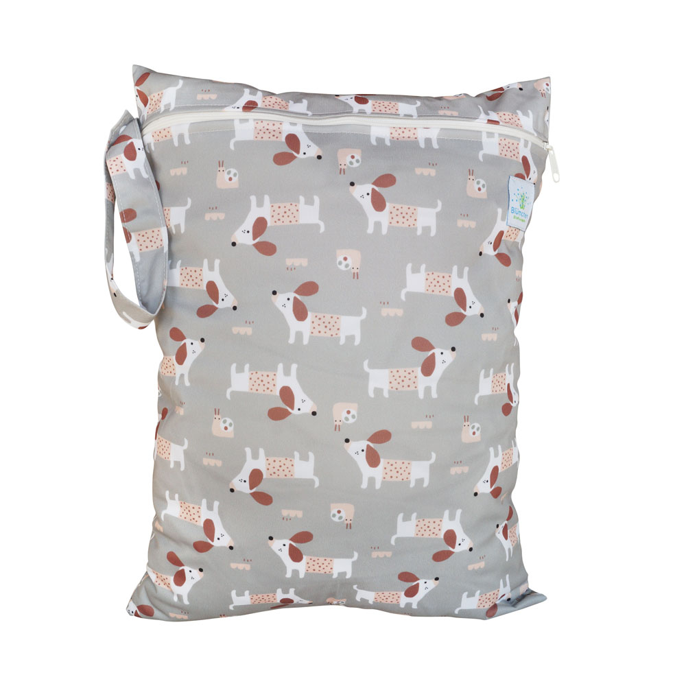 Blümchen Windelsack/ Wetbag PUL mit Zip COZY