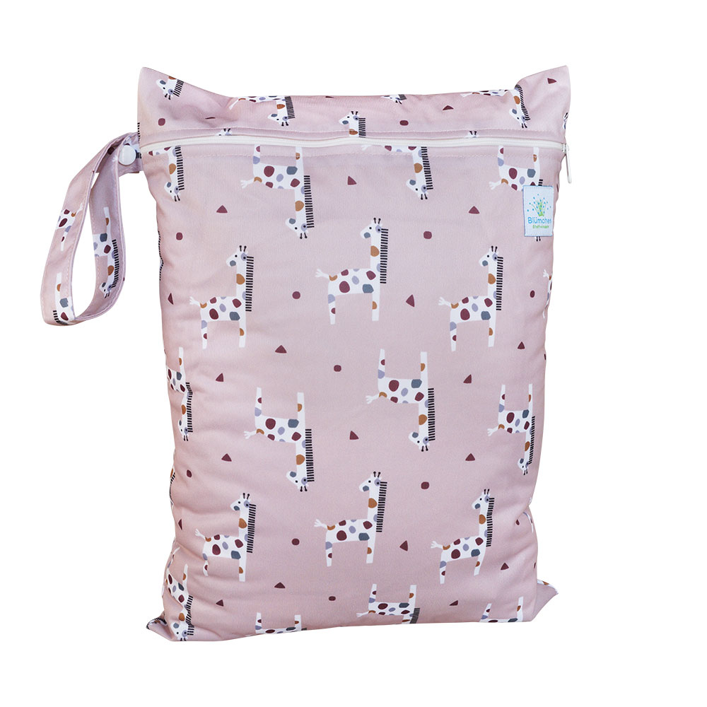 Blümchen Windelsack/ Wetbag PUL mit Zip COZY