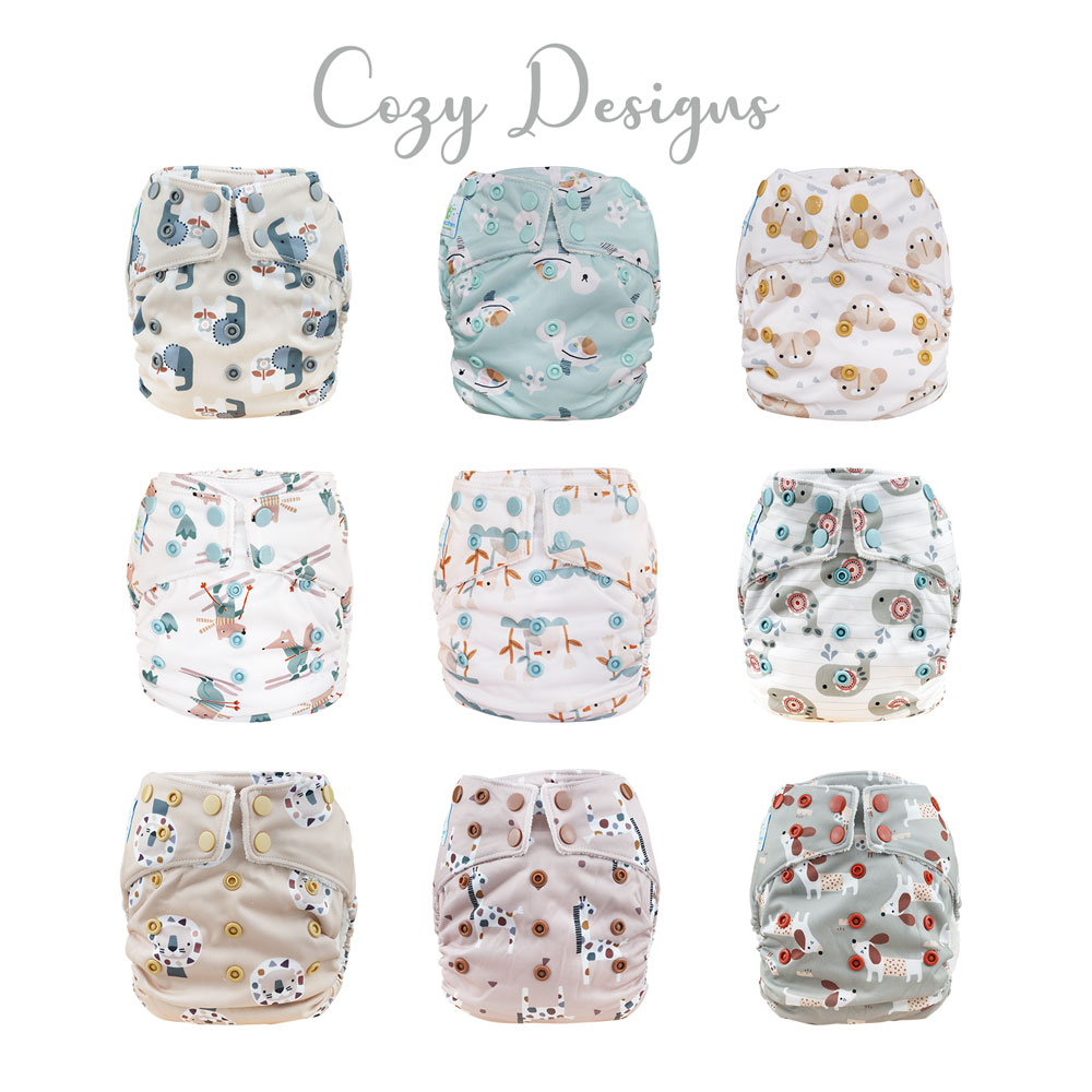 Blümchen All-in-Pocket Bamboo diaper (3,5-15kg) Snap Cozy Designs (without core)