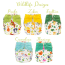 Blümchen All-in-One Bamboo diaper (3,5-15kg) snap Wildlife Edition