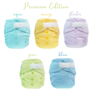 Blümchen PREMIUM All-in-One Bambus Windel Kletter (3,5-15kg) Pastellfarben