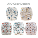 Blümchen All-in-One Bambus Windel Drucki (3,5-15kg) Cozy Designs (ohne Mikrofaserkern)