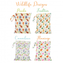 Blümchen Windelsack/ Wetbag PUL mit Zip Wildlife Edition