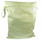 Blümchen waterproof nappy bag PUL light green